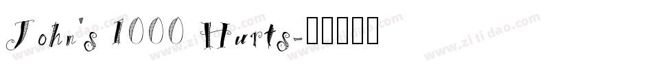 John's 1000 Hurts字体转换